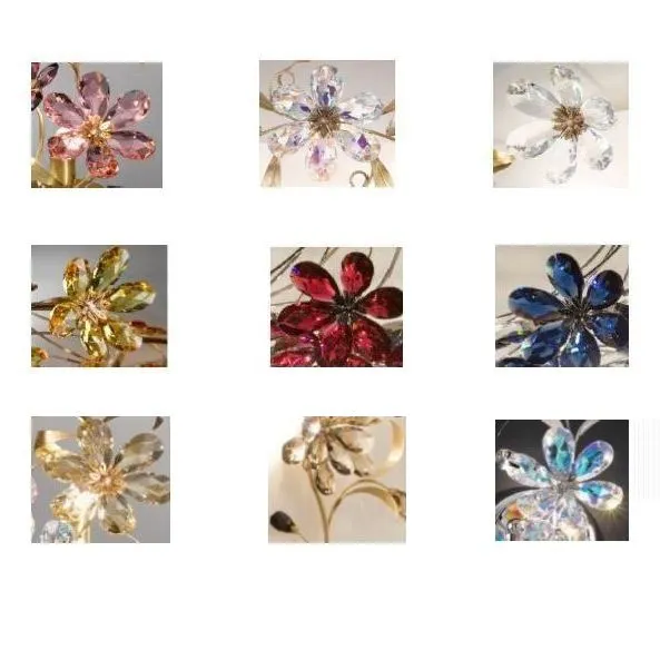 Asfour Crystal Ceiling Light With Flowers