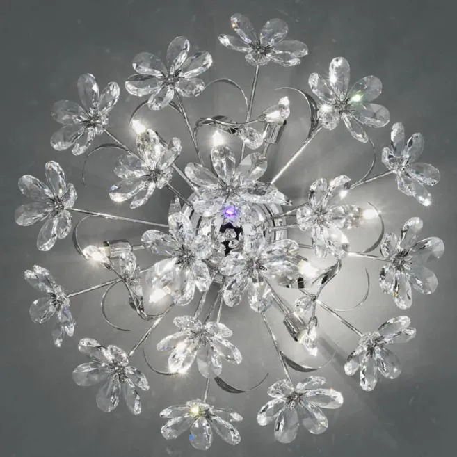 Asfour Crystal Ceiling Light With Flowers