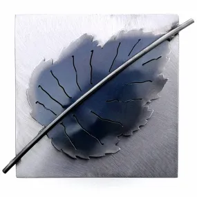 Birch Leaf Steel Tile Wall Art by Metallic Evolution