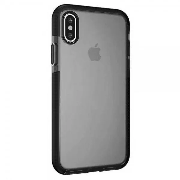 Clear & Orange TPU Case for iPhone X: Slim Transparent Shockproof Drop Resistant (Clear/Orange)