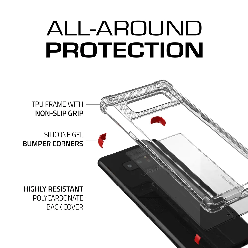 Galaxy Note 8 Ultra Shock Drop Protection Metal Case | Red