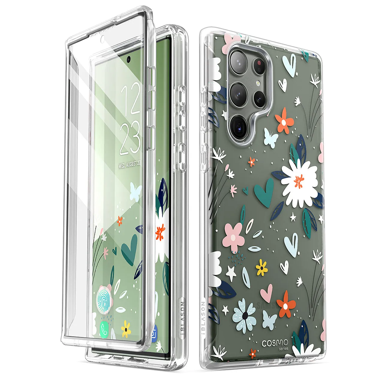 Galaxy S23 Ultra Cosmo Case -Flowers/Hearts