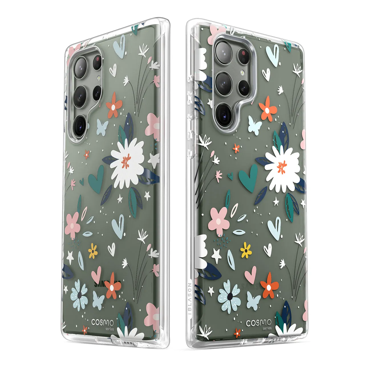 Galaxy S23 Ultra Cosmo Case -Flowers/Hearts
